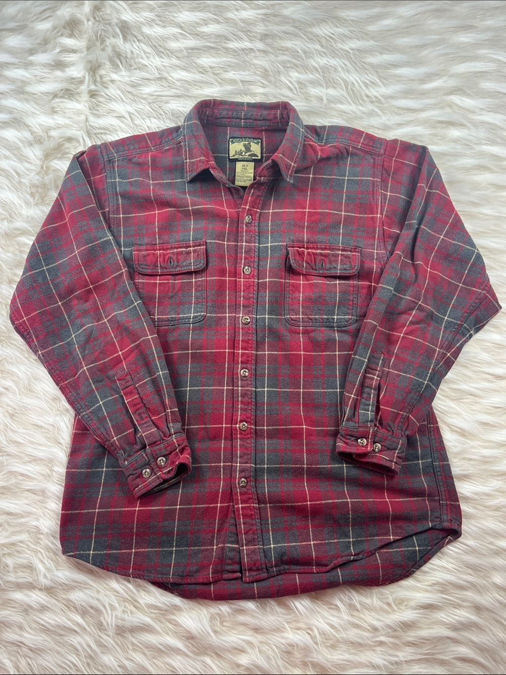 Field And Stream Western Flannel XL Red and Gray